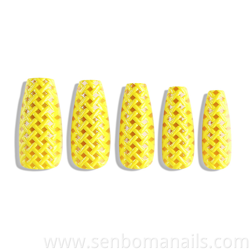 yellow 3D nail